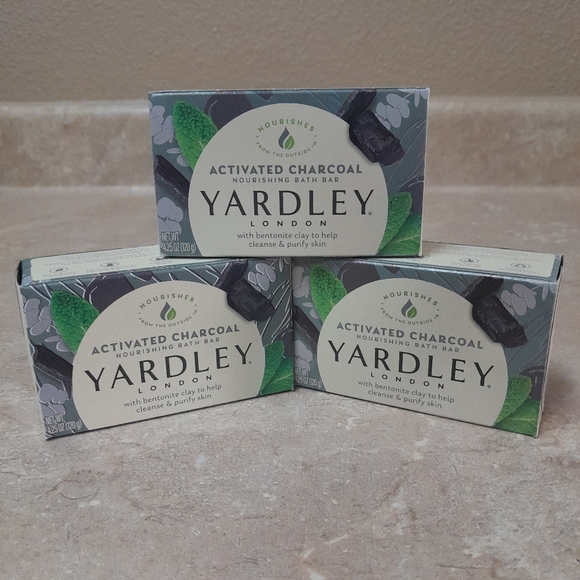 Yardley London Activated Charcoal Bath Bar Size:4.25oz. Yardley - Picture 1 of 4